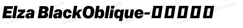 Elza BlackOblique字体转换